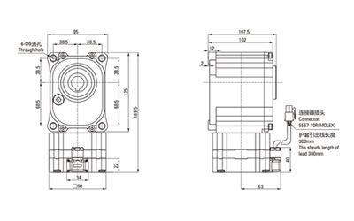 90mm 200W Brushless DC Right Angle Gearmotor